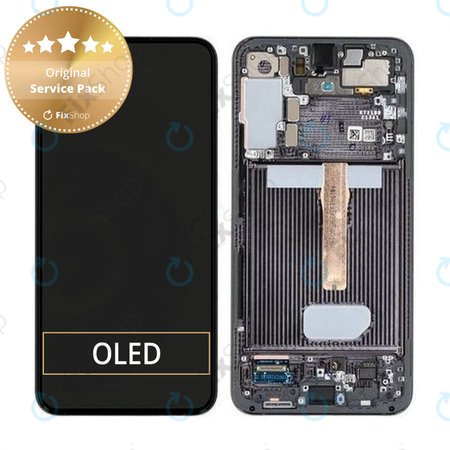 Samsung Galaxy S22 Plus S906B - LCD zaslon + steklo na dotik + okvir (Phantom Black) - GH82-27500A, GH82-27501A Genuine Service Pack