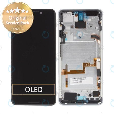 Google Pixel 3 - LCD zaslon + steklo na dotik + okvir (Clearly White) - 20GB1WW0S03 Genuine Service Pack