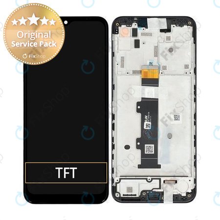 Motorola Moto G30 XT2129 - LCD zaslon + steklo na dotik + okvir (Phantom Black) - 5D68C18187 Genuine Service Pack