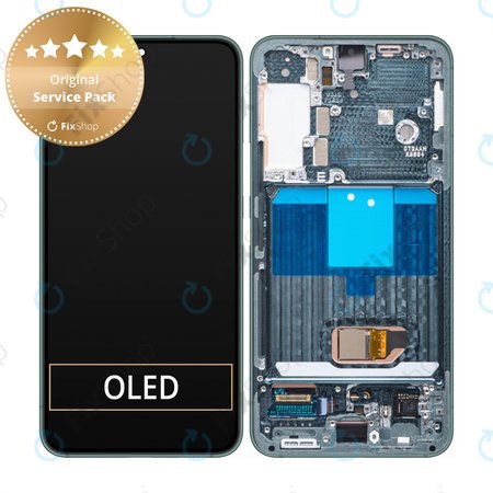 Samsung Galaxy S22 S901B - LCD zaslon + steklo na dotik + okvir (Green) - GH82-27520C, GH82-27521C Genuine Service Pack