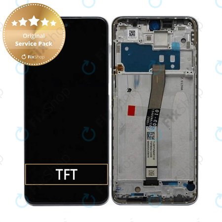 Xiaomi Redmi Note 9 Pro - LCD zaslon + steklo na dotik + okvir (Interstellar Grey) - 560003J6B200 Genuine Service Pack