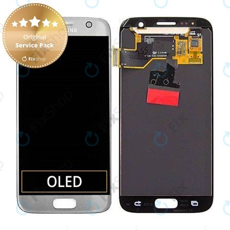 Samsung Galaxy S7 G930F - LCD zaslon + steklo na dotik (Silver) - GH97-18523B, GH97-18761B, GH97-18757B Genuine Service Pack