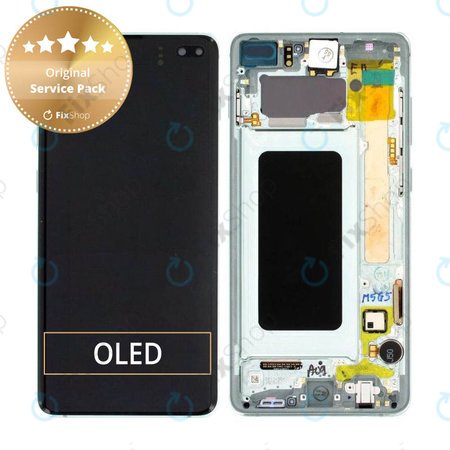 Samsung Galaxy S10 Plus G975F - LCD zaslon + steklo na dotik + okvir (Prism Green) - GH82-18849E, GH82-18834E, GH82-18857E Genuine Service Pack