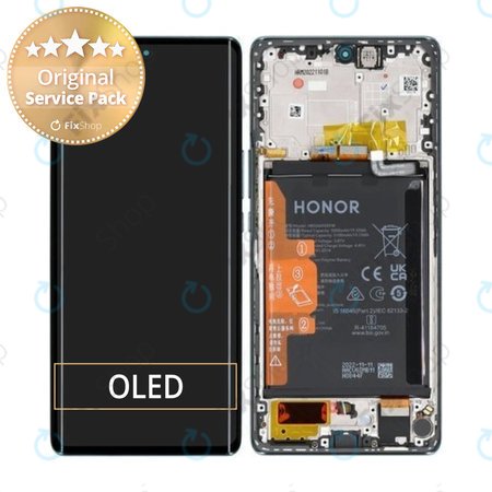 Honor Magic5 Lite RMO-NX3 - LCD zaslon + steklo na dotik + okvir (Emerald Green) - 0235AEMX Genuine Service Pack