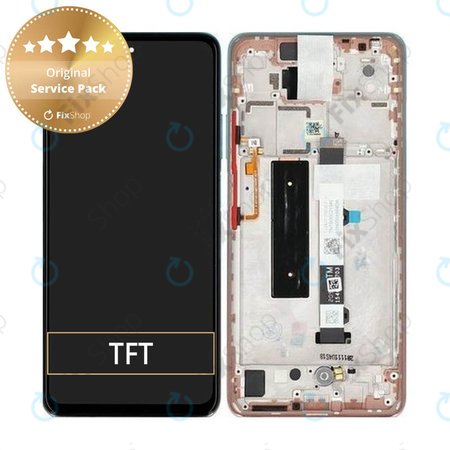 Xiaomi Mi 10T Lite 5G - LCD zaslon + steklo na dotik + okvir (Rose Gold Beach) - 5600050J1700 Genuine Service Pack