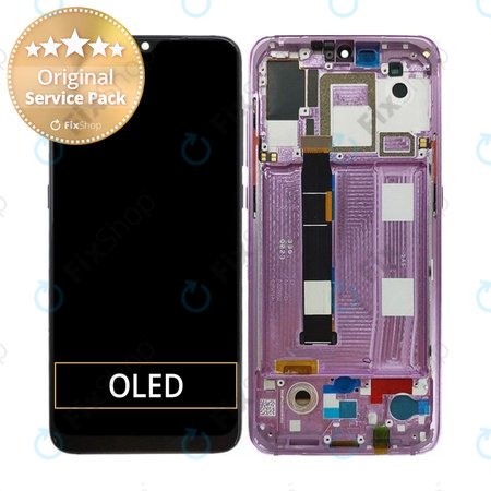 Xiaomi Mi 9 - LCD zaslon + steklo na dotik + okvir (Lavender Violet) - 561210003033 Genuine Service Pack