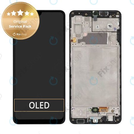 Samsung Galaxy A32 A325F - LCD zaslon + steklo na dotik + okvir (Awesome Black) - GH82-25566A, GH82-25579A Genuine Service Pack