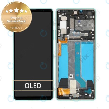 Sony Xperia 10 IV XQCC54 - LCD zaslon + steklo na dotik + okvir (kovinski) - A5047175A Genuine Service Pack