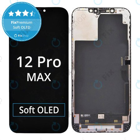 Apple iPhone 12 Pro Max - LCD zaslon + steklo na dotik + okvir Soft OLED FixPremium