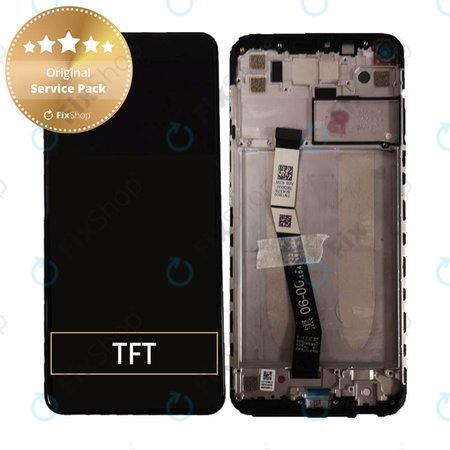 Xiaomi Redmi Note 9 - LCD zaslon + steklo na dotik + okvir (Midnight Grey) - 560003J15S00, 560009J15S00 Genuine Service Pack