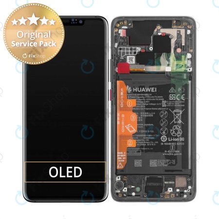 Huawei Mate 20 Pro - LCD zaslon + steklo na dotik + okvir + baterija (Black) - 02352FRL Genuine Service Pack