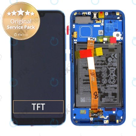 Huawei Honor 10 - LCD zaslon + steklo na dotik + okvir + baterija (Phantom Blue) - 02351XBP Genuine Service Pack