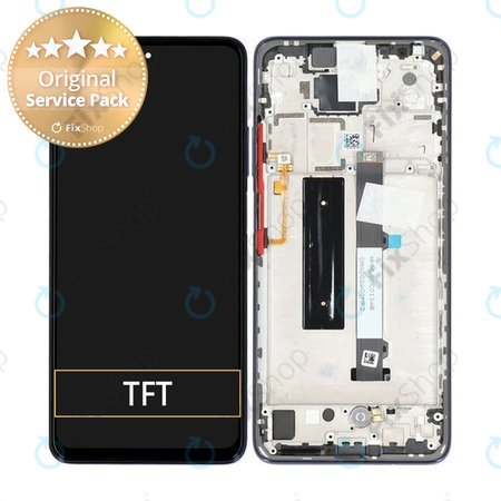 Xiaomi Mi 10T Lite 5G - LCD zaslon + steklo na dotik + okvir (Atlantic Blue) - 5600030J1700, 5600090J1700 Genuine Service Pack