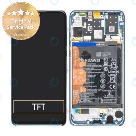 Huawei P30 Lite - LCD zaslon + steklo na dotik + okvir + baterija (Peacock Blue) - 02352RQA Genuine Service Pack