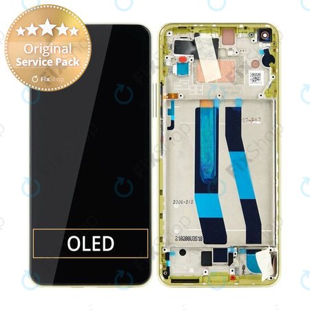 Xiaomi Mi 11 Lite 5G - LCD zaslon + steklo na dotik + okvir (citrusno rumena) - 56000J00K900, 56000500K900 Genuine Service Pack