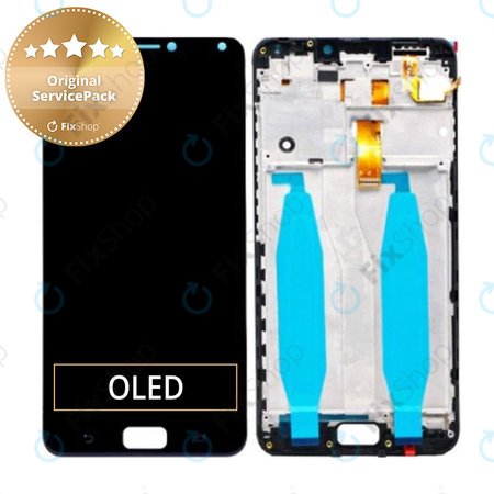 Asus Zenfone 4 Max ZC554KL (X00ID) - LCD zaslon + steklo na dotik + okvir (Deepsea Black) Genuine Service Pack