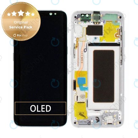 Samsung Galaxy S8 G950F - LCD zaslon + steklo na dotik + okvir (Arctic Silver) - GH97-20457B, GH97-20473B, GH97-20458B, GH97-20629B Genuine Service Pack