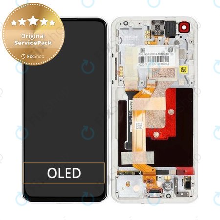 Asus Zenfone 9 AI2202 - LCD zaslon + steklo na dotik + okvir (Moonlight White) - 90AI00C2-R20010 Genuine Service Pack