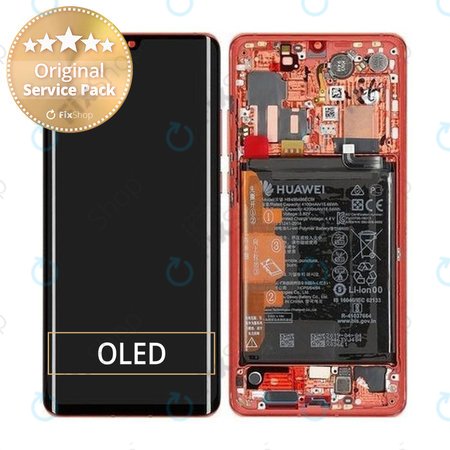 Huawei P30 Pro - LCD zaslon + steklo na dotik + okvir + baterija (Amber Sunrise) - 02352PGK Genuine Service Pack