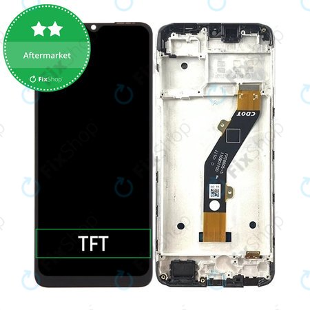 Infinix Smart 7 HD X6516 - LCD zaslon + steklo na dotik + okvir (Ink Black) TFT