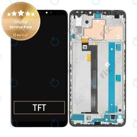 Xiaomi Mi Max 3 - LCD zaslon + steklo na dotik + okvir (Black) - 560610042033 Genuine Service Pack