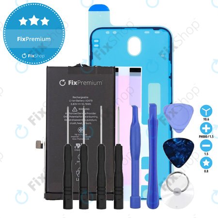 Apple iPhone 12, 12 Pro - Baterija  2815mAh FixPremium + Lepilo pod baterijo + Lepilo za LCD + Set orodij - Multipack