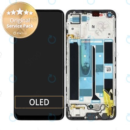 Realme 8 RMX3085 - LCD zaslon + steklo na dotik + okvir (Cyber Black) - 4906919 Genuine Service Pack