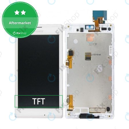 Sony Xperia L C2105 - LCD zaslon + steklo na dotik + okvir (White) - 78P5320002N Genuine Service Pack