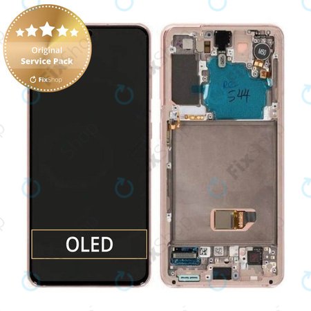 Samsung Galaxy S21 G991B - LCD zaslon + steklo na dotik + okvir (Phantom Violet) - GH82-24544B, GH82-24545B, GH82-27255B, GH82-27256B Genuine Service Pack