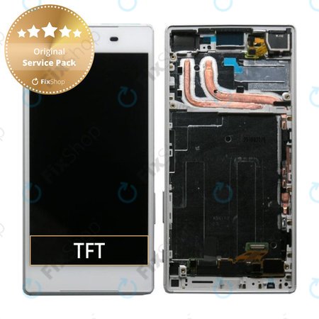 Sony Xperia Z5 E6653 - LCD zaslon + steklo na dotik + okvir (White) - 1296-1894 Genuine Service Pack