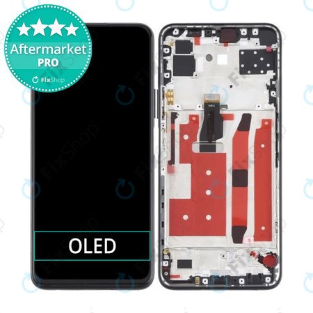 Huawei P40 Lite 5G - LCD zaslon + steklo na dotik + okvir (Midnight Black) OLED