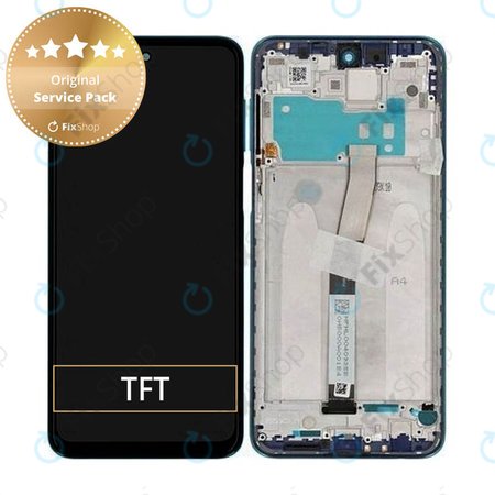 Xiaomi Redmi Note 9 Pro - LCD zaslon + steklo na dotik + okvir (Aurora Blue) - 560005J6B200 Genuine Service Pack