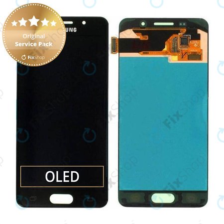 Samsung Galaxy A3 A310F (2016) - LCD zaslon + steklo na dotik (Black) - GH97-18249B, GH97-19803B Genuine Service Pack