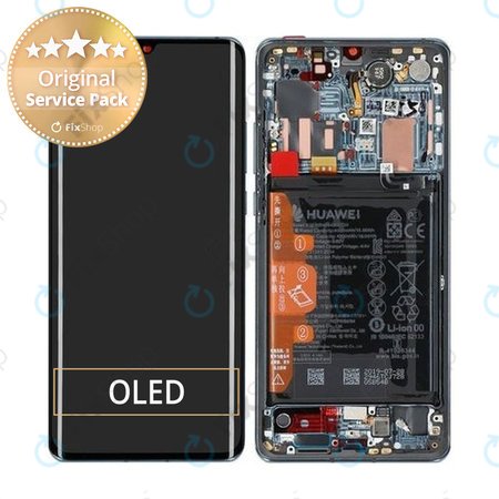 Huawei P30 Pro - LCD zaslon + steklo na dotik + okvir + baterija (Mystic Blue) - 02353DGJ Genuine Service Pack