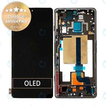 Xiaomi Poco F4 GT 21121210G - LCD zaslon + steklo na dotik + okvir (Stealth Black) - 5600090L1000 Genuine Service Pack