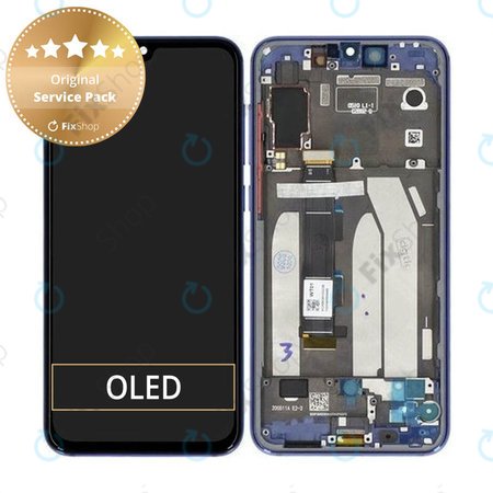 Xiaomi Mi 9 SE - LCD zaslon + steklo na dotik + okvir (Ocean Blue) - 5610100210B6 Genuine Service Pack