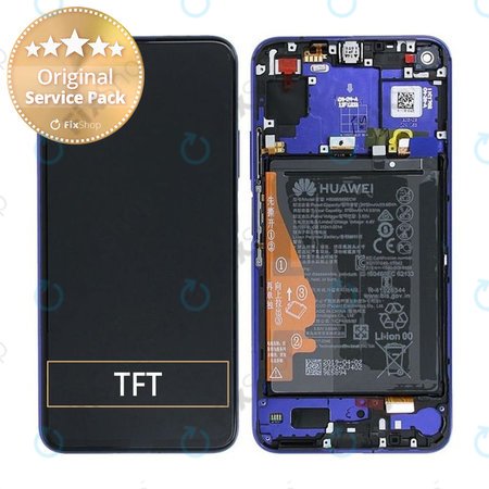 Huawei Honor 20, Nova 5T - LCD zaslon + steklo na dotik + okvir + baterija (Blue) - 02352TNQ, 02352SMQ Genuine Service Pack