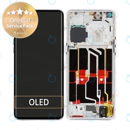 Oppo Find X5 Pro - LCD zaslon + steklo na dotik + okvir (Ceramic White) - 4130011 Genuine Service Pack