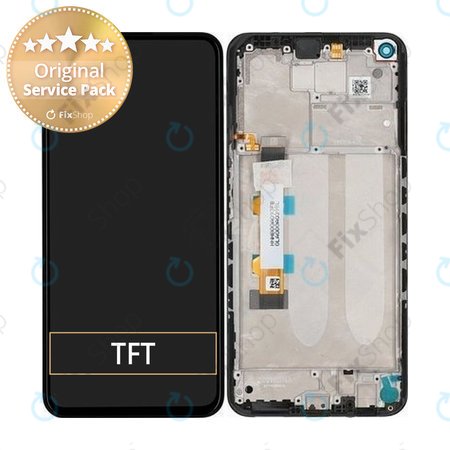 Xiaomi Redmi Note 9T 5G - LCD zaslon + steklo na dotik + okvir (Nightfall Black) - 5600030J2200 Genuine Service Pack