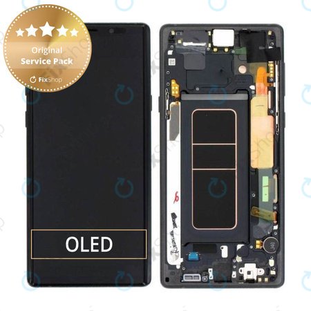 Samsung Galaxy Note 9 N960U - LCD zaslon + steklo na dotik + okvir (Midnight Black) - GH97-22269A, GH97-23737A, GH97-22270A Genuine Service Pack