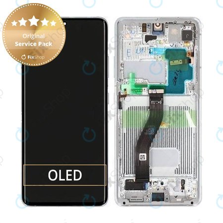 Samsung Galaxy S21 Ultra G998B - LCD zaslon + steklo na dotik + okvir (Phantom Silver) - GH82-24589B, GH82-26035B, GH82-26036B Genuine Service Pack